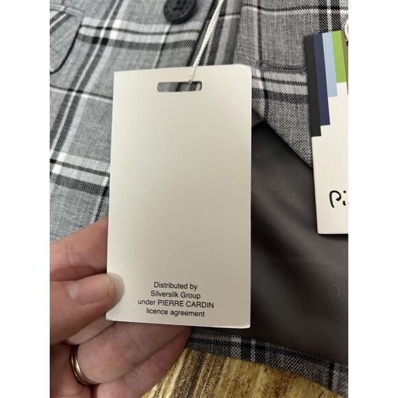 Pierre Cardin 3 Pc Suit BOYS Gray Plaid Sz 8 - Picture 5 of 11